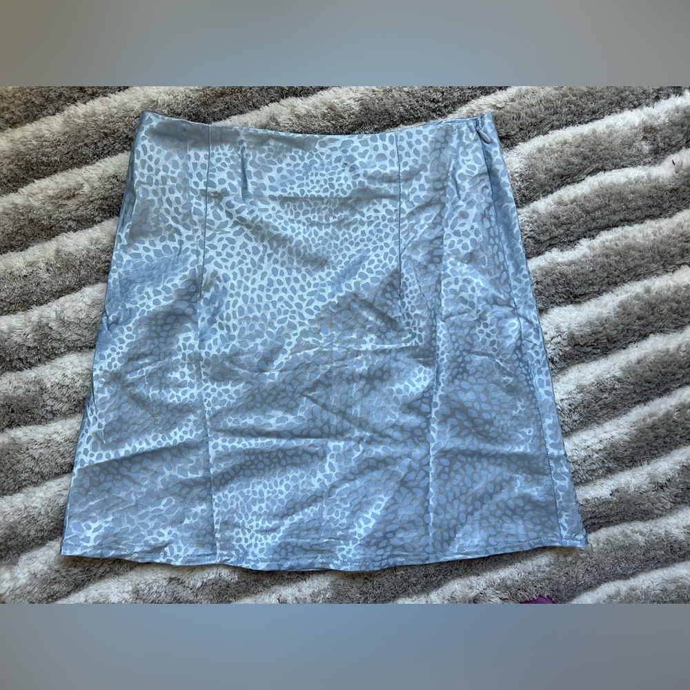 Satin mini skirt